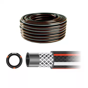 AWTOOLS AW70346 dārza šļūtene 25 m 3/4 inch 3 slāņu elastīga PVC ar tekstila pinumu, pretlocīšanās, UV un aļģu izturīga, zaļa