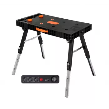AWTOOLS Foldable 5-in-1 Workbench with Power Strip