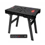 AWTOOLS Saliekamais Darbagalds ar Strāvas Sloksni, Ātra Salikšana, 1000x600x750 mm, 150 kg Ietilpība, Melns Rāmis, Dabīgs Koka Galda Virsma