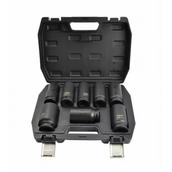 AWTOOLS Trieciena uzgriežņu atslēgu komplekts 3/4 inch 8 gab. dziļie garie 24-38mm Black Line