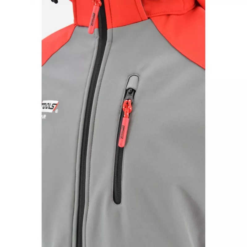 AWTOOLS softshell jaka sporta krekls T4 sarkani pelēks L