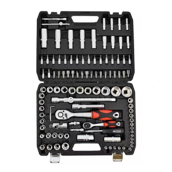 AWTOOLS Uzgriežņu atslēgu komplekts 108 daļas 1/2 inch & 1/4 inch piedziņa Black Line