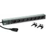 Bachmann 19 collu 1U 8 ligzdu C13 90° leņķa PDU ar C14 ieeju, 2m kabelis (800.4023)