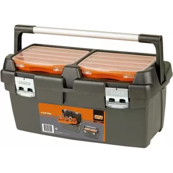 Bahco 4750PTB60 instrumentu kaste / detaļu organizators, 600 x 270 x 270 mm, polipropilēns, melna/oranža, izņemama paplāte, aizslēdzama