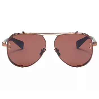 BALMAIN BPS-125E-62 Men's Pilot Sunglasses Gunmetal Grey 62mm