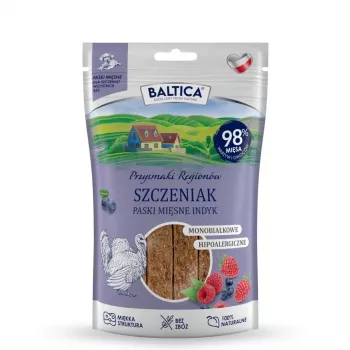 BALTICA Przysmaki Regionów Meat Strips Turkey Dog Treat 90 g