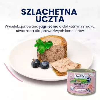 Baltica Smaki Regionów Pieaugušo kaķu barība ar jēru, 400g bundža