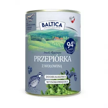 BALTICA Smaki Regionów Paplādes ar liellopu gaļu mitrā suņu barība 400g
