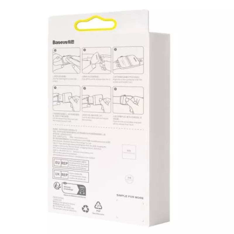 Baseus 41mm NanoCrystal aizsargplēve Apple Watch 7/8/9, 2 iepakojumā, Caurspīdīga