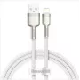 Baseus Cafule Metal USB-A to Lightning kabelis 1,0m 2.4A Balts
