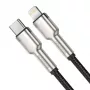 Baseus Cafule Series Metal USB-C to Lightning kabelis PD 20W 1m Melns