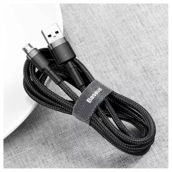 Baseus Cafule USB 2.0 Type A to Micro B vīriešu-vīriešu kabelis 2m (Melns)