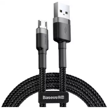 Baseus Cafule USB 2.0 Type A to Micro B vīriešu-vīriešu kabelis 2m (Melns)