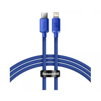 Baseus Crystal Shine Series USB-C to Lightning kabelis 1,2m Zils 20W ātra uzlāde un datu sinhronizācija