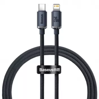 Baseus Lightning to USB-C PD QC Cable 20W 480Mbps 1,2m Black