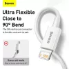Baseus Superior Series Lightning kabelis, ātrā uzlāde, dati 2.4A, 1,5m balts (CALYS-B02)