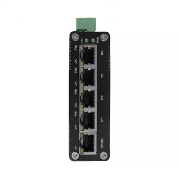 BCS ISP04G01G Industriāls 4 Portu PoE+ Slēdzis ar 1 Gigabita Augšupsaiti