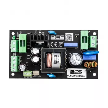 BCS-ZA1206/UPS 12V 6A 72W barošanas bloks ar akumulatora rezervi (UPS)