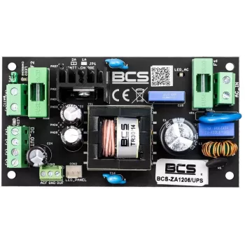BCS-ZA1206/UPS 12V 6A 72W barošanas bloks ar akumulatora rezervi (UPS)