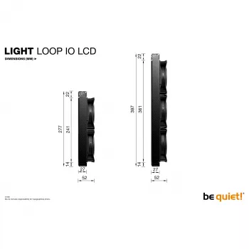 be quiet! Light Loop IO LCD 360 mm White All-in-One šķidruma CPU dzesētājs Intel/AMD