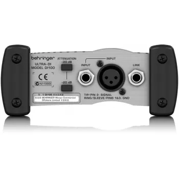 Behringer DI100 Ultra-DI aktīvā tiešās pieslēgšanas kaste (DI box)