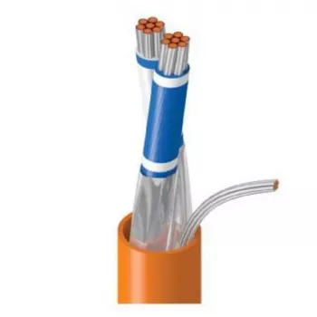 Belden OSDP RS485 datu kabelis, 1 pāris, 24 AWG savīti skārda vara vadītāji, Beldfoil ekranējums, PVC apvalks, pelēks