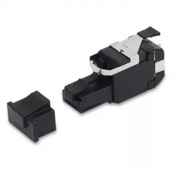 Belden RVAFPUBK-B24 REVConnect 10GX UTP Lauka terminējams RJ45 spraudnis, 6A kategorija, Melns