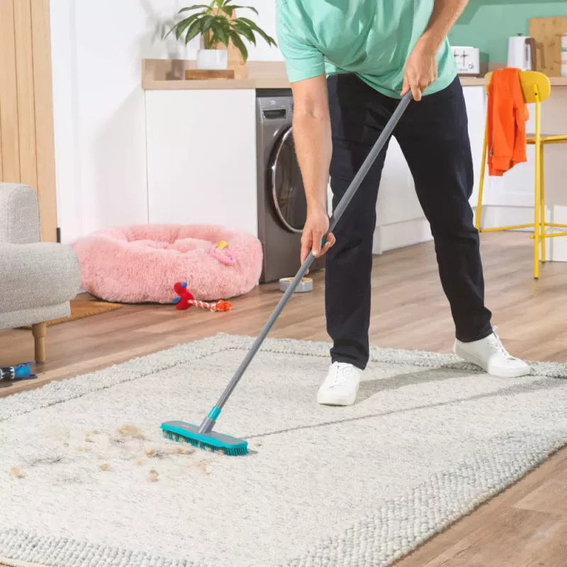 Beldray LA00000011UFEU7 Anti-Bac Dual Action Gumijas Galvas Slota ar Teleskopisku Rokturi, Pelēka/Melna
