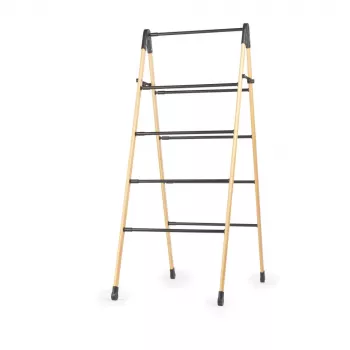 Beldray LA00000051EU7 Bambusa drēbju žāvētājs - salokāms A-rāmis, 7m žāvēšanas laukums, 12 sliedes, 2 līmeņi, dabīgais bambuss