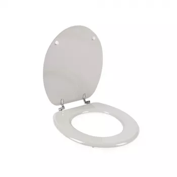Beldray LA032355PGRY Koka tualetes sēdeklis, balts - Soft Close D-forma ar Quick Release eņģēm