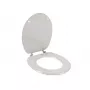 Beldray LA032355PGRY Koka tualetes sēdeklis, balts - Soft Close D-forma ar Quick Release eņģēm