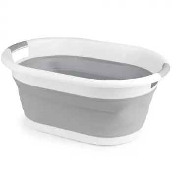 Beldray LA034816FPEU7 Salokāms veļas grozs 28L Balts/Pelēks