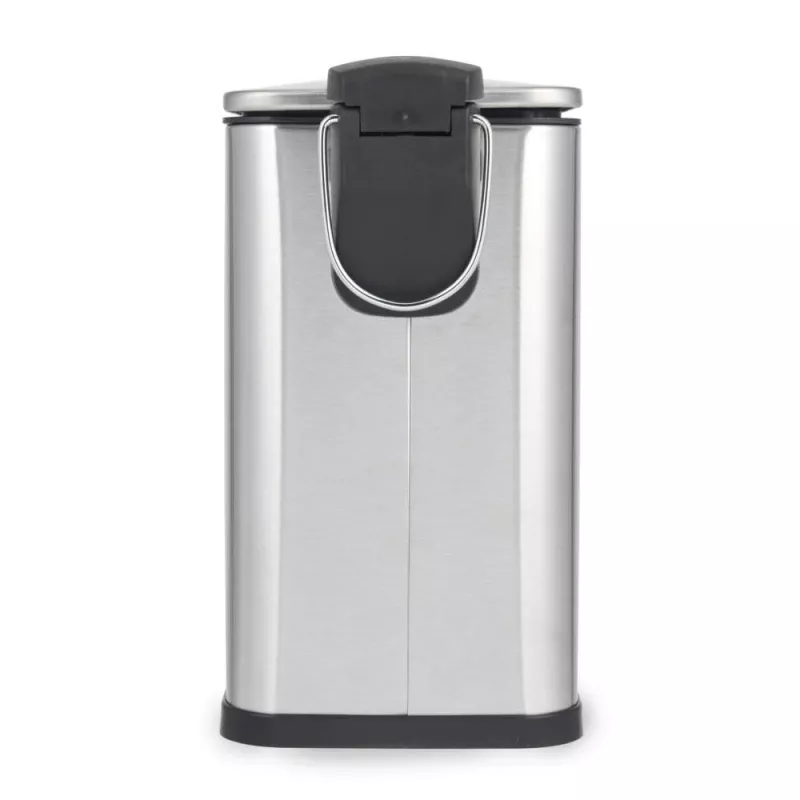 Beldray LA036683SSPEU7 Slimline D-Shaped Pedal Bin 5-Litre, Silver