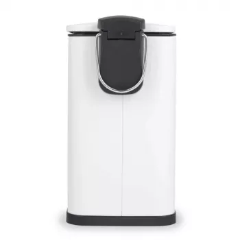 Beldray LA036690WHTPEU7 Slimline D-Shaped Pedal Bin 5-Litre, White