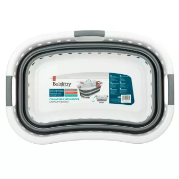Beldray LA072979PGRYFEU7 Salokāms Hip Hugger veļas grozs - Pelēks, 38 litri