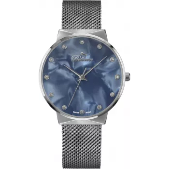BELLEVUE Woman B14 33mm Quartz Watch Silver Stainless Steel Mesh