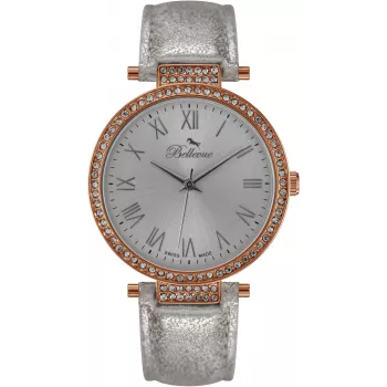 Pulkstenis BELLEVUE Woman B40 (36mm) kvarca analogs sudraba nerūsējošā tērauda siets