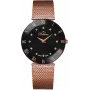 BELLEVUE Woman F102 26mm Quartz Analog Watch White Dial Black Leather Strap