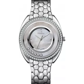 Pulkstenis BELLEVUE Woman F51 kvarca analogs 33mm sudraba ciparnīca melna ādas siksniņa
