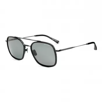 Belstaff Avedon S118 Vīriešu Saulesbrilles - Melns Acetāta Rāmis, Pelēka Polikarbonāta Lēca, UV400 Aizsardzība, 56/20/145 mm