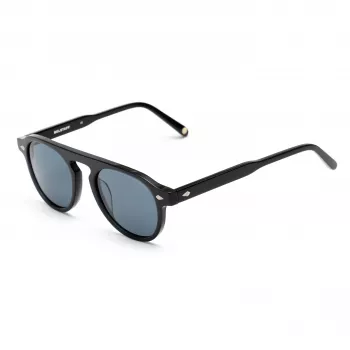 BELSTAFF LARSSON-NEGRO Unisex Saulesbrilles 49/21/145 mm Melns Rāmis Pelēkas Lēcas UV400