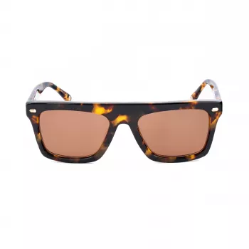 Belstaff Randford S153 Unisex saulesbrilles - melns acetāta rāmis, pelēkas polikarbonāta lēcas, 52 mm