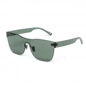 BELSTAFF Women's FLASH-VERDE Oversized Shield Sunglasses - Green Acetate Frame, Grey Mirror Lenses, UV400