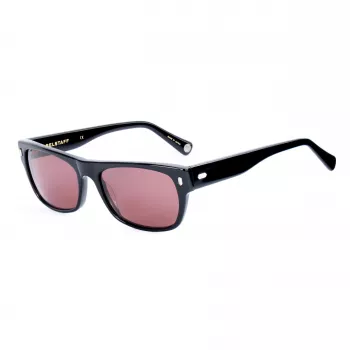 BELSTAFF Women's Hudson S181 saulesbrilles - melns acetāta rāmis, pelēkas CR-39 lēcas, 54/17/145 mm