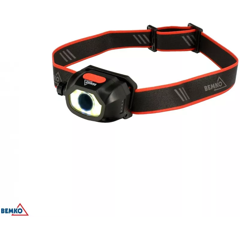 BEMKO C49-LTC02 daudzfunkciju uzlādējama LED galvas lampa, 200lm, 6500K, 1200mAh, IP44