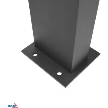 BEMKO SOLVEO Hybrid LED dārza staba lampa, 7W, 600lm, CCT 3000K/4000K/6500K, 80cm, IP65, tumši pelēka, PIR sensors