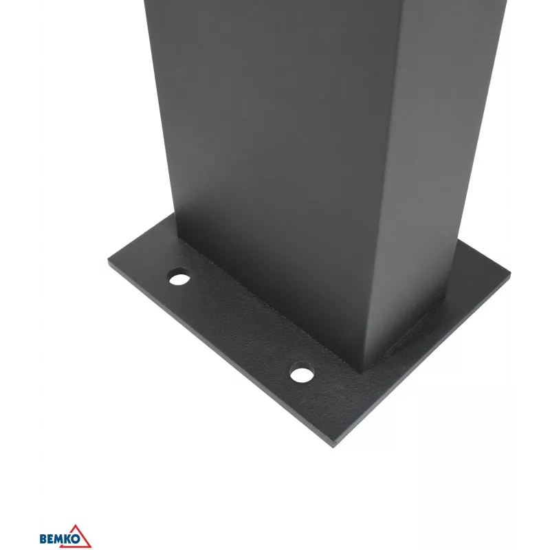 BEMKO SOLVEO Hybrid LED dārza staba lampa, 7W, 600lm, CCT 3000K/4000K/6500K, 80cm, IP65, tumši pelēka, PIR sensors
