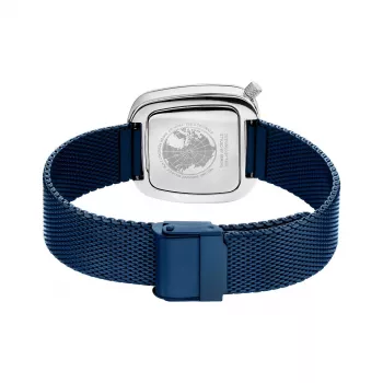 BERING sieviešu pulkstenis 18034-307 (34mm) - rozā zelts un zils saules staru ciparnīca