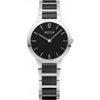 BERING Sieviešu Pulkstenis 30329-742 (29mm) - Zils Ciparnīca, Zila Tīkliņa Siksniņa, Rožu Zelta PVD