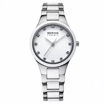 BERING sieviešu pulkstenis 32327-701 (27 mm) – sudraba nerūsējošā tērauda Milānas siets